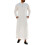Traditional Muslims Thobe For Men Long Sleeve Button-White L 1
