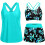 Solid Color Swim Suit Quick Drying Bathing Suit-Lake blue L 1