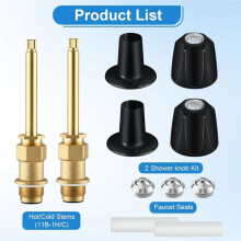 Bathtub Shower Trim Kit, Metal Matte Black Shower Knob,for Price Pfister Shower Faucet Handle, Rebuild Repair Kit