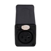 XLR Male to Female Coupler Adapter,3Pin XLR Panel Mount Chassis Socket Straight Extension Connector for Mixer Microphone