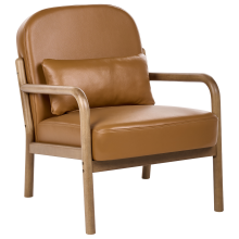 Armchair SELDE Leather Golden Brown
