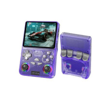(Purple) J36 Retro Handheld Video Game Console System Machine 3.5 Inch IPS Screen