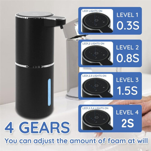 Liquid Soap Dispenser, Automatic Soap Dispenser,400ml Automatic Soap Dispenser Touchless, for Bathroom, Kitchen,Hotel 1