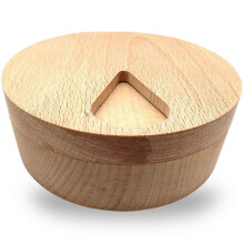 Pastillero de madera natural con 7 compartimentos, organizador semanal portátil para guardar objetos pequeños.