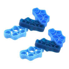 Vingerstrekband met weerstand, siliconen vingergripversterker voor sporters en muzikanten, 6 stuks, blauw, 7,6 x 4 x 1,3 cm