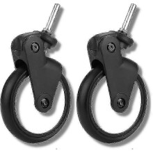 Roues avant et arrière en caoutchouc naturel pour poussette, 1 paire, rotation 360, compatible avec Baby Yoyo Yoya Chbaby Vovo