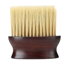 Hair Sweeping Brush, Soft Fiber Bristles, Ergonomic Wood Handle, For Neck Face Broken Hair Cleaning After Haircut
