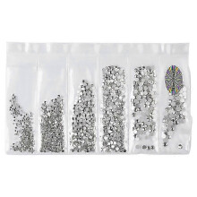 1364 Pcs White Nail Decoration Rhinestones, Durable Lightweight Nail Gems for DIY Nail Art, Professional and Home Use
