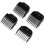 4pcs Hair Clipper Limit Comb Guide Compatible with Adjustable Blades, Black ABS 1