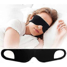 Masque de sommeil zéro pression, léger et respirant, occultant, avec sangles d'oreille.