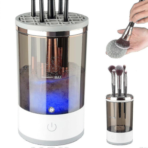 Electric Makeup Brush Cleaner Machine Sonic Vibration 2 Modes USB Charging Automatic Cleaning Mat