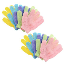 Exfoliačné rukavice do kúpeľa, 10 párov, polyester, hĺbkové čistenie celého tela do sprchy a kúpeľa