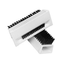 Plastic Hand Cleaning Brush with Bristles for Nail Care and Exfoliating Dry Skin, White, 2Pcs
