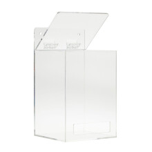 Acryl wanddispenser voor handschoenen, schoenovertrekken, haarnetjes en baardnetjes.