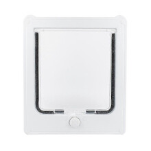 Cat Flap Door with Security Lock, Rotatable Magnetic Design, ABS PC Plastic, 4-Way Closing