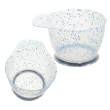 Hair Coloring Mixing Bowl, 2Pcs Blue Plastic Dye Bowl for Salon Professionals