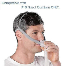 Vervangende hoofdband compatibel met het ResMed P10 CPAP-masker, gemaakt van wasbaar polyesterkatoen, inclusief 4 clips.