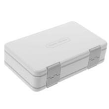 Organizador portátil de medicamentos, diseño de doble capa de PP blanco para viajes y uso diario.