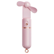 Handventilator, 2000 mA oplaadbaar, 3 windsnelheden, ABS-materiaal, draagbaar voor op reis en buitengebruik, roze