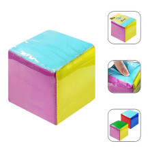 Dés de poche, cubes d'apprentissage en tissu souple à 6 faces de 10 cm pour les activités d'éveil en classe