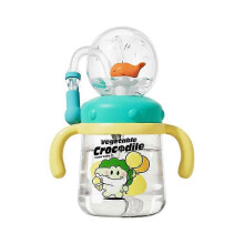Drinkbeker met walvisspuit, morsbestendige Tritan walvisfonteinbeker, 360 draaibaar rietje, demonteerbaar met één druk op de knop.