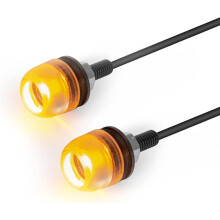Intermitentes LED para motocicleta, 12V 1W, impermeables, 18x18mm, par mini para Cafe Racers, Scramblers y motos deportivas.