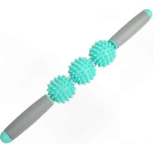 Draagbare spierroller voor thuis en in de sportschool, anti-cellulitisapparaat met roterende balletjes.