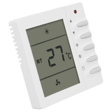 Termostato AC220V per aria condizionata centralizzata, ventilatore, display LCD, controllo della temperatura, PC+ABS, 198 g