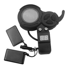 Elektrische scooter met LCD-display, gashendel en gaspedaal, compatibel met Vsett 8, 8+, 9, 9+, Zero 8, 9, 36V-60V, met NFC-kaarten, zwart plastic.