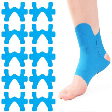 Pre-Cut Ankle Kinesiology Tape 10 Pack, Waterproof Sports Support for Joint Stability