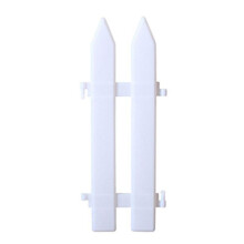 Christmas Tree Fence, 1 Piece, White Plastic, 11x29cm, Flexible Shaping for Fairy Gardens Dollhouses
