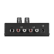 Gramofonový predzosilňovač PP500, ultrakompaktné kovové puzdro, nastavenie výšok a hlasitosti, výstup RCA 1/4 palca, DC 12V
