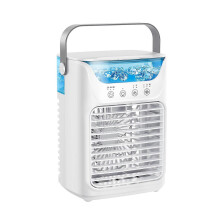 Ventilateur de bureau portable, 3 vitesses réglables, matériau ABS, peu encombrant, pour bureau, chambre d'étudiant ou bureau.