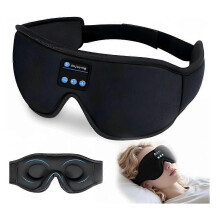Masque de sommeil avec écouteurs Bluetooth, design profilé 3D, haut-parleurs ultra-fins, mode bruit blanc