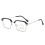 Progressive Reading Glasses for Men Large Frame Anti Glare Blue Light Blocking Silver 2.5x Magnification 1