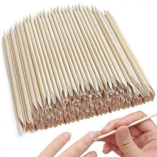 Orange Wood Cuticle Pusher Sticks 400 Pcs 4.5 Inch Double-Ended for Nail Care
