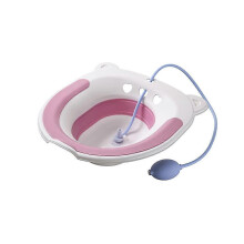 Sitzbad- und Vaginaldampf-Set, faltbar, ergonomisches Design für die Wochenbettpflege, Rosa