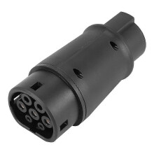 EV Charger Adapter, 32A SAE J1772 Type 1 to IEC 62196 Type 2, AC 110V-240V, Black, compatible with YI WU CHUN HUI EVSE