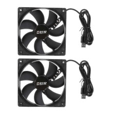 stuks 12 cm USB-C koelventilatoren, 18 dB geluidsarm, 5V, 1200 RPM voor router, tv-box, modem en andere elektronische apparaten