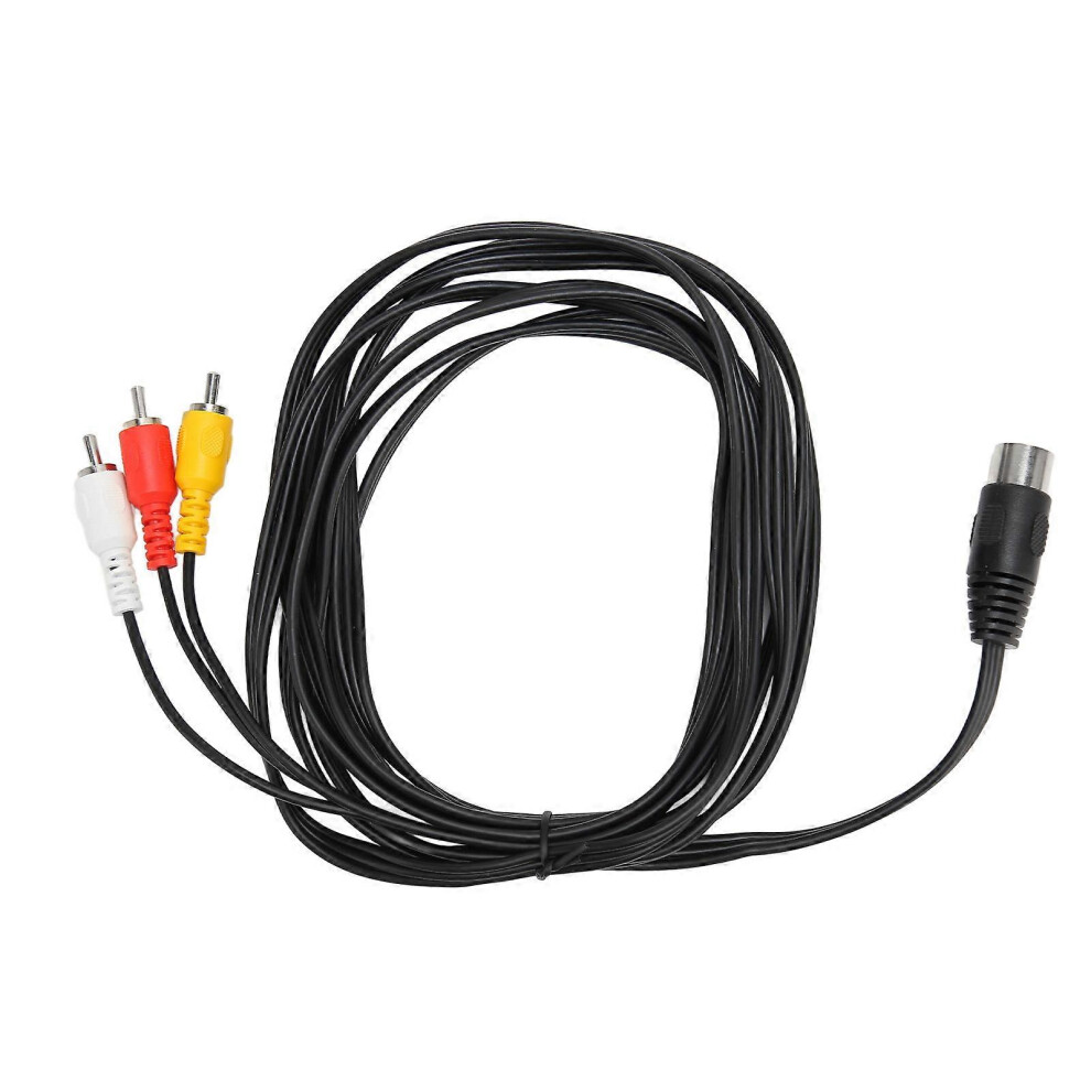 Din 8 Pin Male To 3 Rca Male Cable, 3 Meter/9.8Ft Pvc Sound Adapter For Stereo Equipment 6933168167664