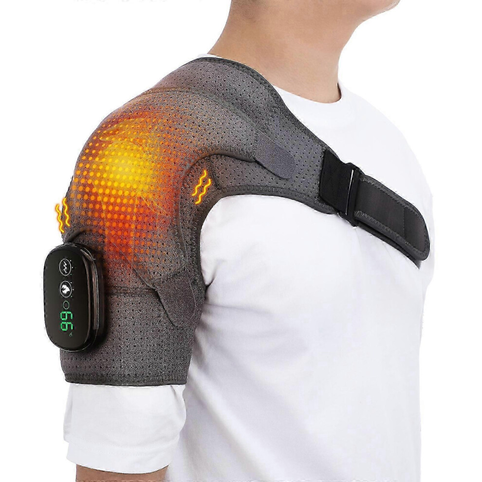 Electric Shoulder Massager with Heating, Vibration, Magnetic Therapy for Pain Relief & Physiotherapy