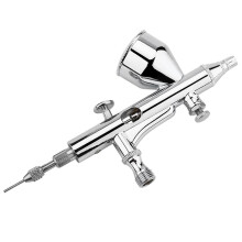 Dual Action Airbrush Kit with 0.3mm & 1.0mm Needles, Funnel Cup for Cake Nail Art Models