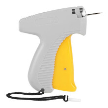 Vaatteiden hintalappupistooli, muovia, harmaa/keltainen, 75 g, vaatteiden merkintäkone merkintäneulalla