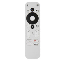 Voice Remote Control compatible with KM2 KM2 PLUS Android 4K UHD TV Box, White ABS Bluetooth Replacement Remote
