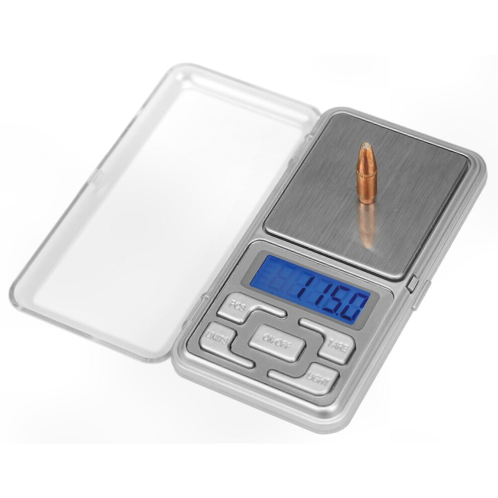 Digital Reloading Scale with LCD Display, 750 Grains 0.1 Grain Accuracy, Grams Ounces Carats