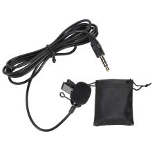 Clip-On Lavalier Lapel Microphone, 3.5mm TRRS, Noise Reduction, for Smartphone Computer Tablet