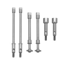 Front Rear Steering Drive Shaft CVD Dog Bone Cup Axle, Metal Silver, compatible with Axial SCX24 90081 1/24 RC Model Car