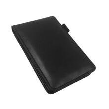 Bloc-notes compact de bureau, noir, couverture en PU, 50 feuilles 80g/m², avec intercalaire pour cartes