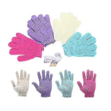Exfoliating Shower Gloves, Double Sided Bath Scrubber for Smooth Skin, 2 Pairs