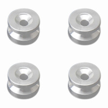 Soporte universal para maletero trasero de motocicleta, bujes y espaciadores, aleación de aluminio CNC color plata, 4 piezas.